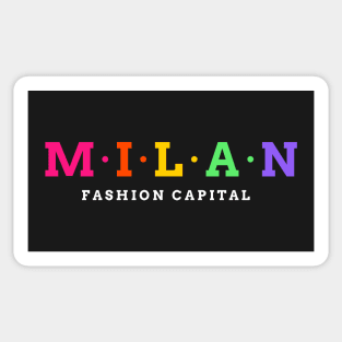 Milan, Italy. Fashion Capital. Sticker